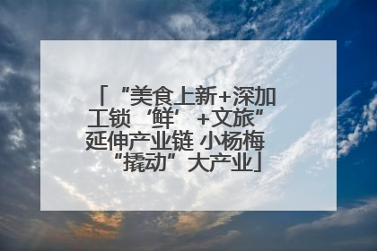 “美食上新+深加工锁‘鲜’+文旅”延伸产业链 小杨梅“撬动”大产业