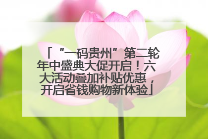 “一码贵州”第二轮年中盛典大促开启！六大活动叠加补贴优惠，开启省钱购物新体验