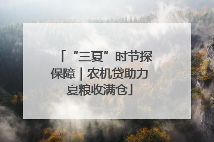 “三夏”时节探保障｜农机贷助力夏粮收满仓