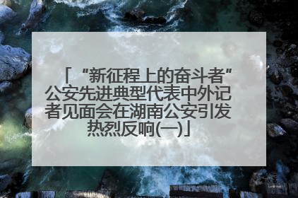 “新征程上的奋斗者”公安先进典型代表中外记者见面会在湖南公安引发热烈反响(一)