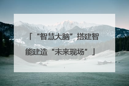 “智慧大脑”搭建智能建造“未来现场”