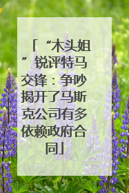 “木头姐”锐评特马交锋：争吵揭开了马斯克公司有多依赖政府合同