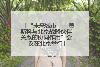 “未来城市——莫斯科与北京战略伙伴关系的协同作用”会议在北京举行