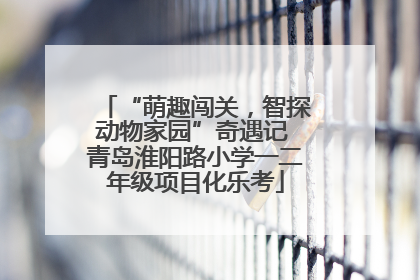“萌趣闯关，智探动物家园”奇遇记 青岛淮阳路小学一二年级项目化乐考