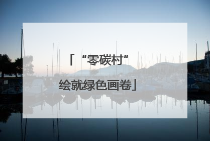 “零碳村” 绘就绿色画卷