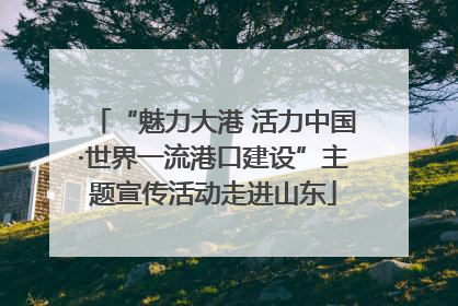 “魅力大港 活力中国·世界一流港口建设”主题宣传活动走进山东