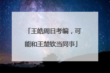 王皓周日考编，可能和王楚钦当同事