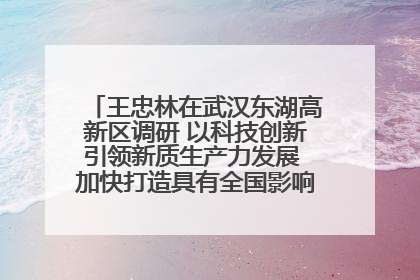 王忠林在武汉东湖高新区调研 以科技创新引领新质生产力发展 加快打造具有全国影响力的科技创新高地