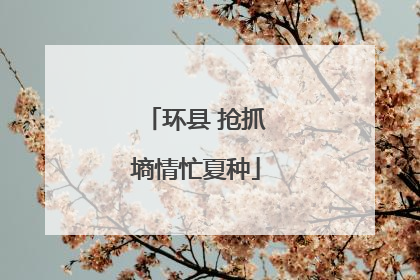 环县 抢抓墒情忙夏种