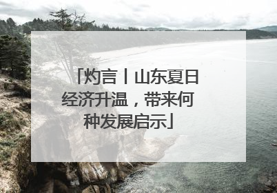 灼言丨山东夏日经济升温，带来何种发展启示