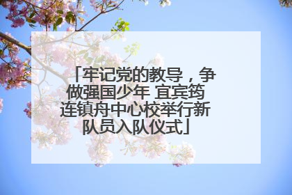 牢记党的教导，争做强国少年 宜宾筠连镇舟中心校举行新队员入队仪式