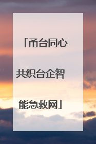 甬台同心共织台企智能急救网