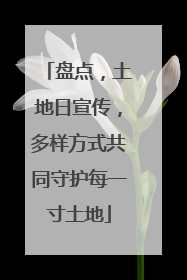 盘点，土地日宣传，多样方式共同守护每一寸土地