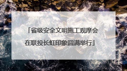 省级安全文明施工观摩会在联投长虹印象圆满举行