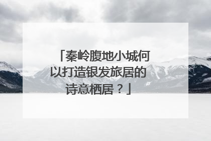 秦岭腹地小城何以打造银发旅居的诗意栖居？