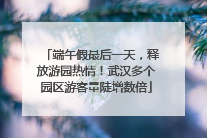 端午假最后一天，释放游园热情！武汉多个园区游客量陡增数倍