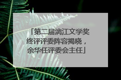第二届漓江文学奖终评评委阵容揭晓，余华任评委会主任
