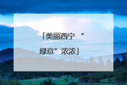 美丽西宁 “绿意”浓浓
