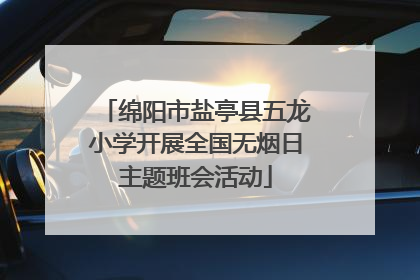 绵阳市盐亭县五龙小学开展全国无烟日主题班会活动