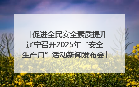 促进全民安全素质提升 辽宁召开2025年“安全生产月”活动新闻发布会