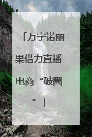 万宁诺丽果借力直播电商“破圈”
