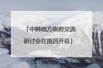 中韩地方政府交流研讨会在南昌开幕