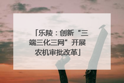 乐陵：创新“三端三化三网”开展农机审批改革