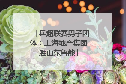 乒超联赛男子团体：上海地产集团胜山东鲁能