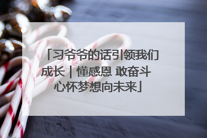 习爷爷的话引领我们成长｜懂感恩 敢奋斗 心怀梦想向未来