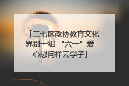 二七区政协教育文化界别一组 “六一”爱心慰问祥云学子