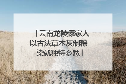 云南龙陵傣家人以古法草木灰制粽 染就独特乡愁