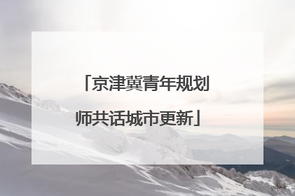 京津冀青年规划师共话城市更新