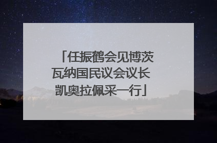 任振鹤会见博茨瓦纳国民议会议长凯奥拉佩采一行
