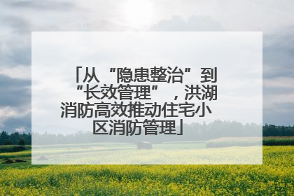 从“隐患整治”到“长效管理”，洪湖消防高效推动住宅小区消防管理