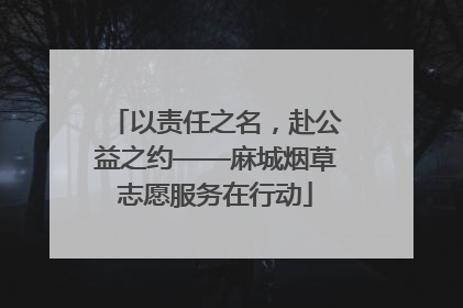 以责任之名，赴公益之约——麻城烟草志愿服务在行动