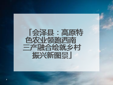 会泽县：高原特色农业领跑西南 三产融合绘就乡村振兴新图景