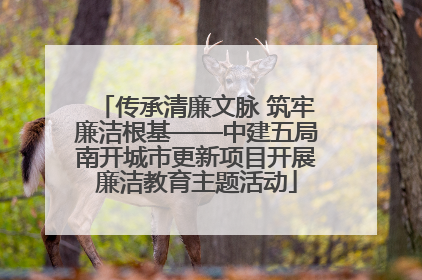 传承清廉文脉 筑牢廉洁根基——中建五局南开城市更新项目开展廉洁教育主题活动