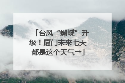 台风“蝴蝶”升级！厦门未来七天都是这个天气→