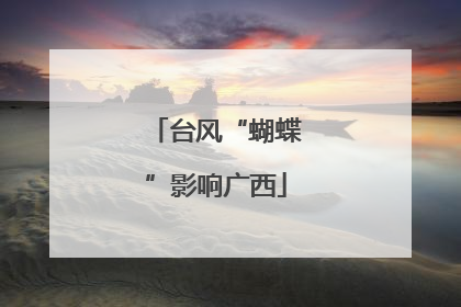 台风“蝴蝶”影响广西