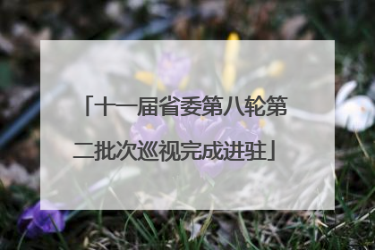 十一届省委第八轮第二批次巡视完成进驻