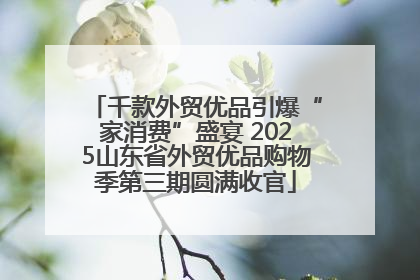 千款外贸优品引爆“家消费”盛宴 2025山东省外贸优品购物季第三期圆满收官