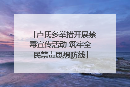 卢氏多举措开展禁毒宣传活动 筑牢全民禁毒思想防线