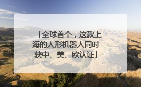 全球首个，这款上海的人形机器人同时获中、美、欧认证