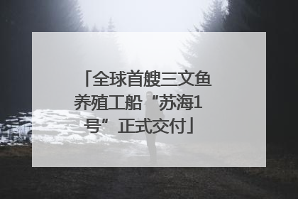 全球首艘三文鱼养殖工船“苏海1号”正式交付