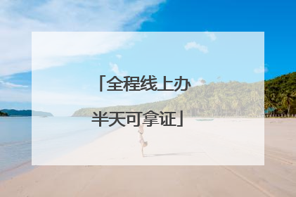 全程线上办 半天可拿证