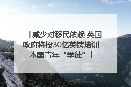 减少对移民依赖 英国政府将投30亿英镑培训本国青年“学徒”