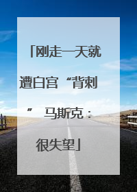 刚走一天就遭白宫“背刺” 马斯克：很失望