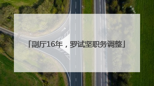 副厅16年，罗试坚职务调整