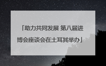 助力共同发展 第八届进博会座谈会在土耳其举办