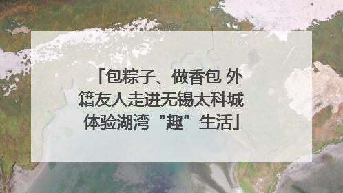 包粽子、做香包 外籍友人走进无锡太科城体验湖湾“趣”生活